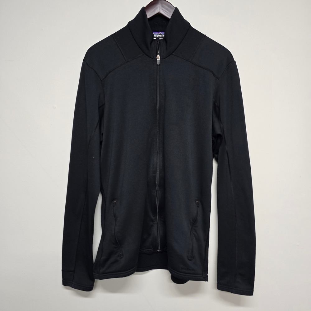 Patagonia Capilene 4 Expedition Weight Full-Zip Mens L Black Polyester Spandex